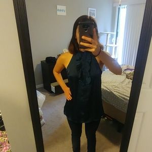 Blue halter strap blouse